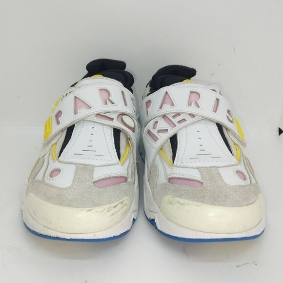 Kenzo Paris Womens Pre-owned Designer White & Pink Running Sneakers - sz. 5 1/2 - Picture 3 of 6